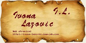 Ivona Lazović vizit kartica